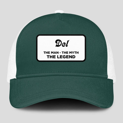 The Man The Myth The Legend Green And White Mesh Cap DEL 13K1 C198PF