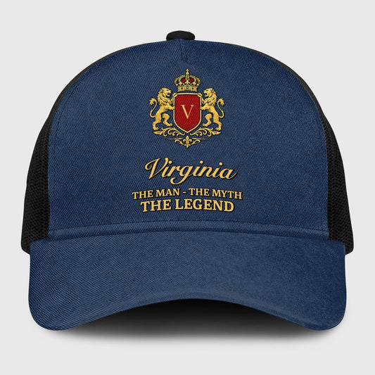 The Man The Myth The Legend Royal Blue Mesh Cap VIRGINIA 13K1 C187PF