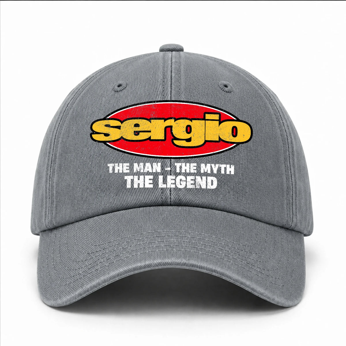 The Man The Myth The Legend Vintage Logo Washed Cap SERGIO 13K1 C162PF