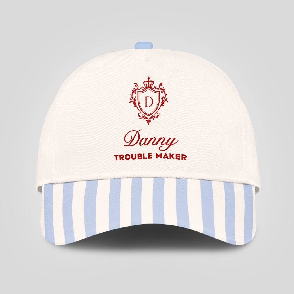 Trouble Maker Stripped Blue Beach Cap DANNY 13K1 C74PF
