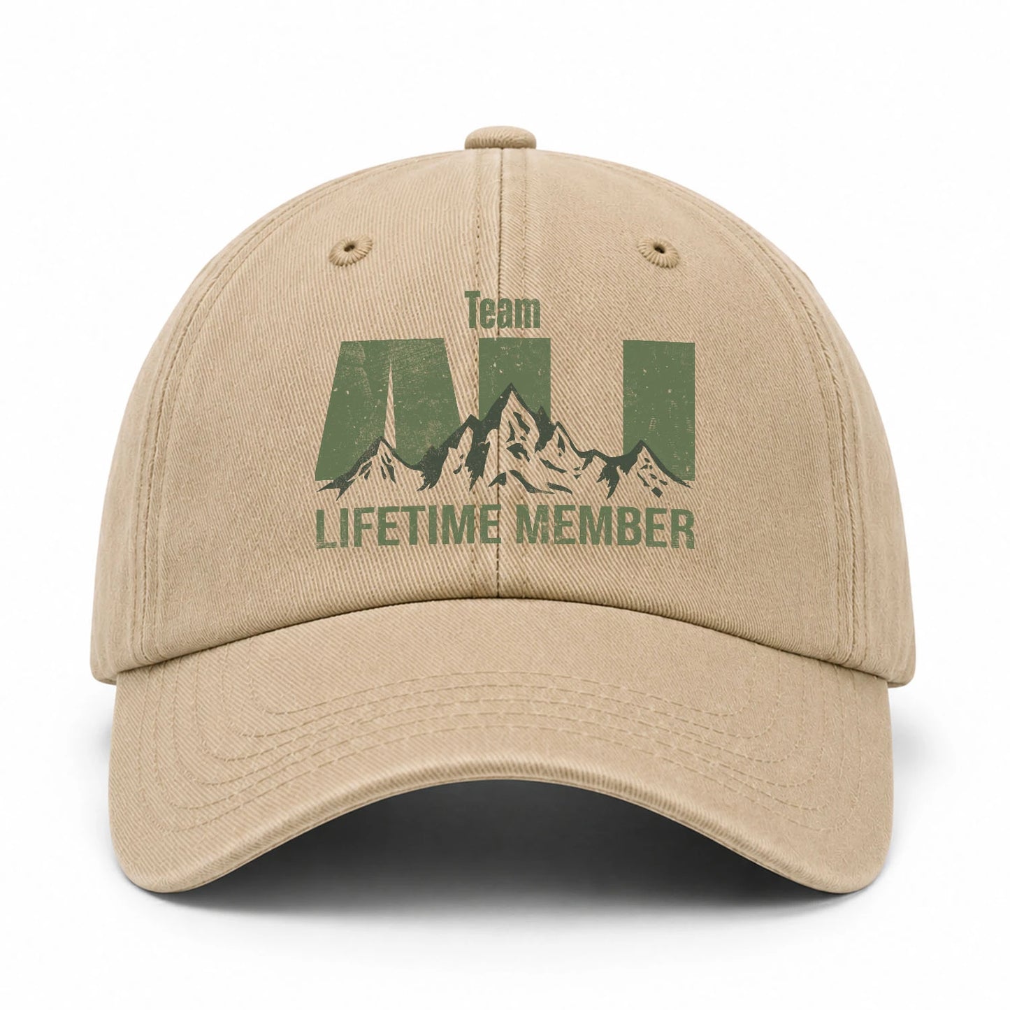 Team Your Name Lifetime Member Mountain Cap ALI 13K1 C58PF