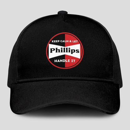 Keep Calm & Let Your Name Handle It Black Mesh Cap PHILLIPS 13K1 C206PF