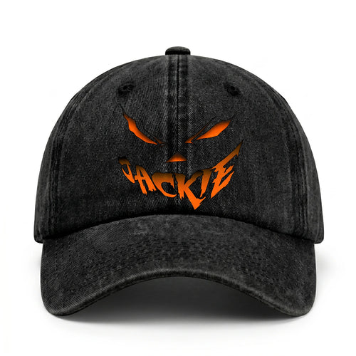 Your Name Jack O' Lantern Halloween Washed Cap JACKIE 13K1 C100PF