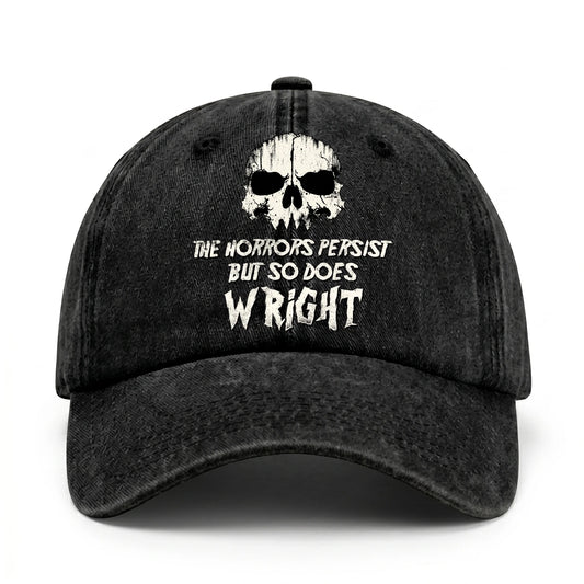 The Horrors Persist But So Does Your Name Cool Skull Washed Cap WRIGHT 13K1 C134PF