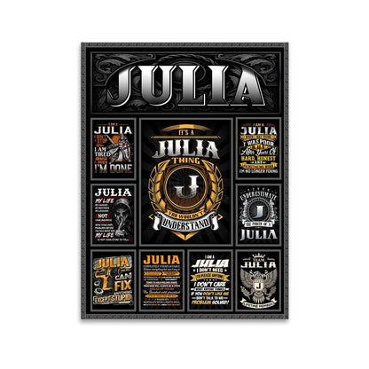 JULIA Personalized Sponge Floor Mat – Custom Printed Home Decor 13K1-AR2