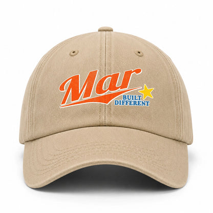 Your Name Built Different Logo Washed Cap MAR 13K1 C56PF