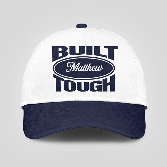 Built Your Name Tough Slogan Blue And White Cap MATTHEW 13K1 C95PF
