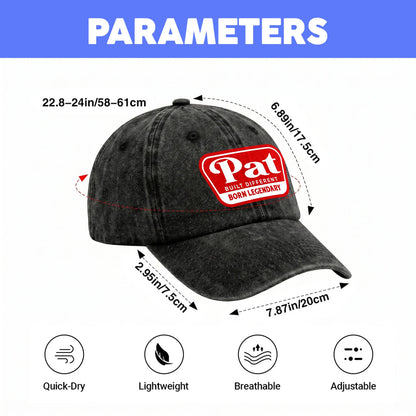 Built Different Born Legendary Red Logo Washed Cap PAT 13K1 C63PF