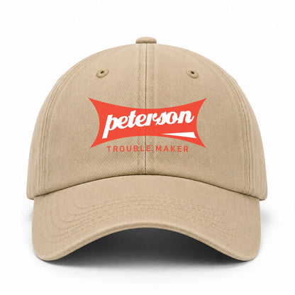 Trouble Maker Red Logo Washed Cap PETERSON 13K1 C78PF