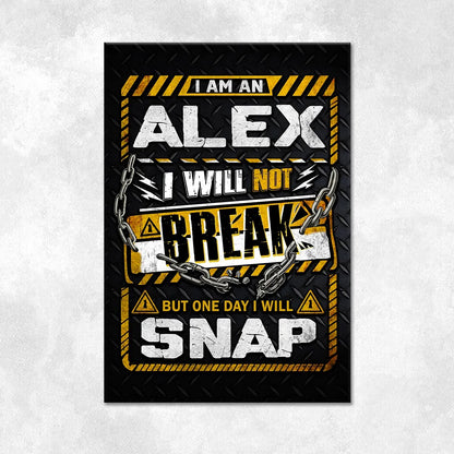 ALEX Motivational Rug – Black & Yellow Quote Carpet for Living Room 13K1-AR1