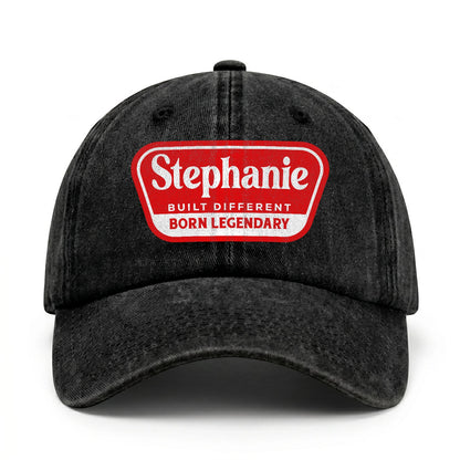 Built Different Born Legendary Red Logo Washed Cap STEPHANIE 13K1 C63PF