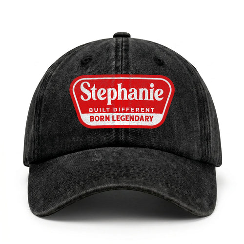 Built Different Born Legendary Red Logo Washed Cap STEPHANIE 13K1 C63PF