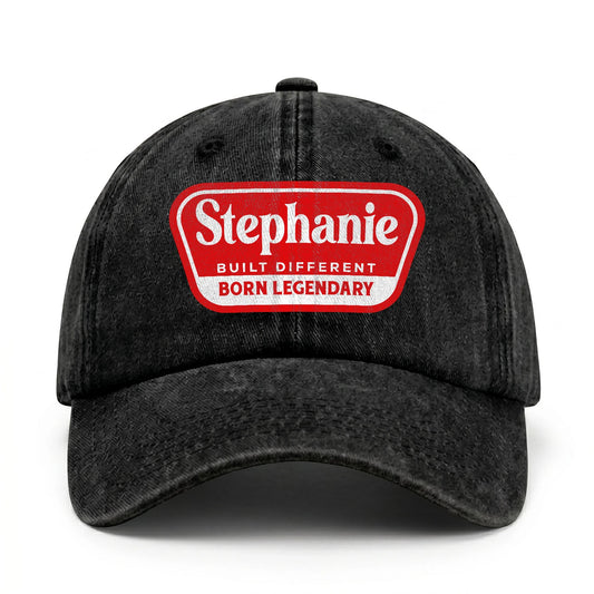 Built Different Born Legendary Red Logo Washed Cap STEPHANIE 13K1 C63PF