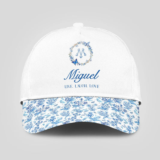 Live Laugh Love Blue Flowers Cap MIGUEL 13K1 C50PF