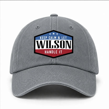 Keep Calm & Let Your Name Handle It Washed Cap WILSON 13K1 C87PF