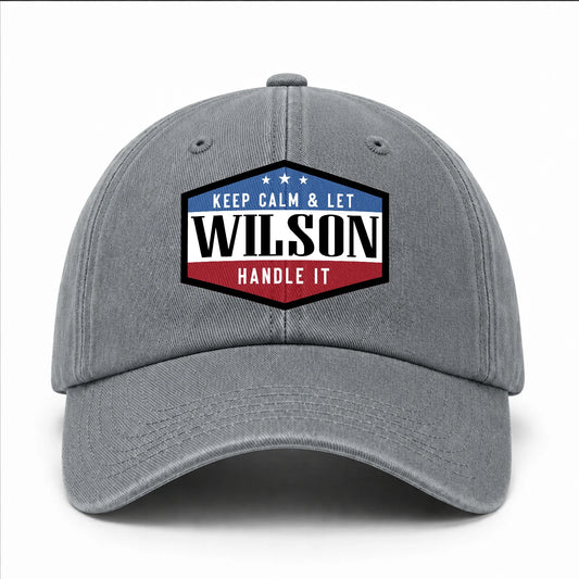 Keep Calm & Let Your Name Handle It Washed Cap WILSON 13K1 C87PF