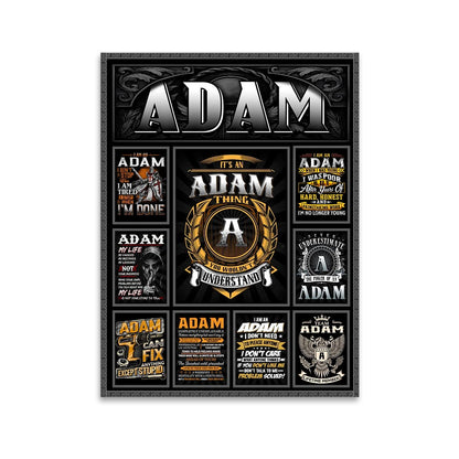 ADAM Personalized Sponge Floor Mat – Custom Printed Home Decor 13K1-AR2