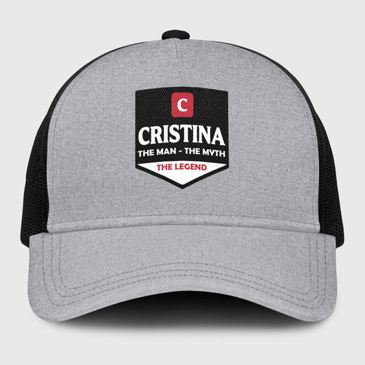 The Man The Myth The Legend Gray Mesh Cap CRISTINA 13K1 C189PF