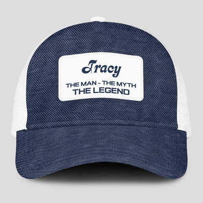 The Man The Myth The Legend Blue Denim Mesh Cap TRACY 13K1 C194PF