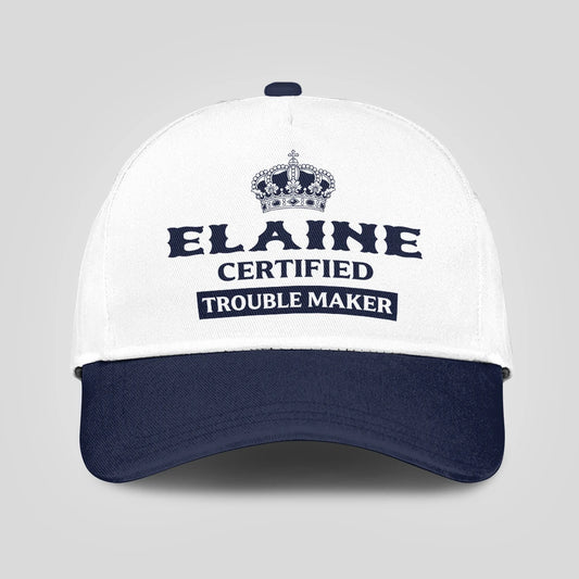 Certified Your Name Trouble Maker Washed Cap ELAINE 13K1 C148PF