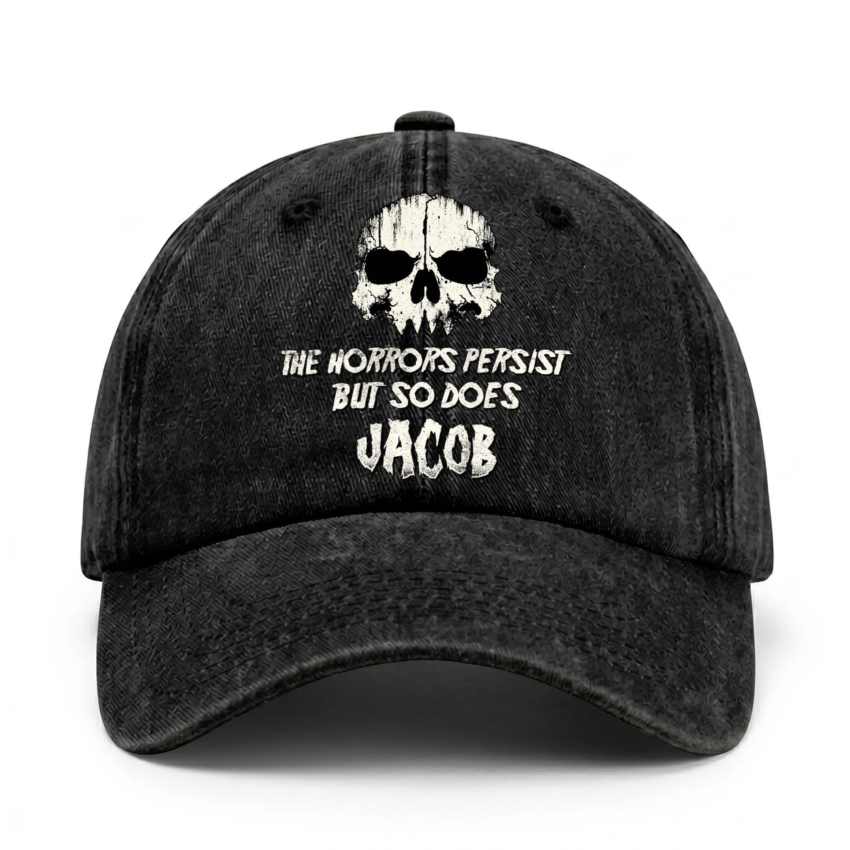 The Horrors Persist But So Does Your Name Cool Skull Washed Cap JACOB 13K1 C134PF