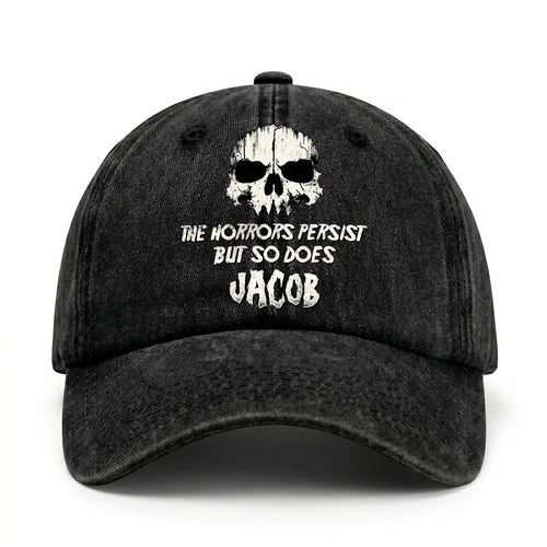 The Horrors Persist But So Does Your Name Cool Skull Washed Cap JACOB 13K1 C134PF