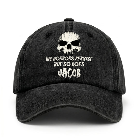 The Horrors Persist But So Does Your Name Cool Skull Washed Cap JACOB 13K1 C134PF