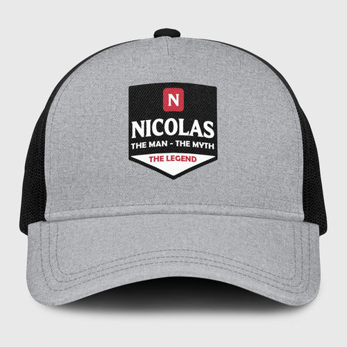 The Man The Myth The Legend Gray Mesh Cap NICOLAS 13K1 C189PF
