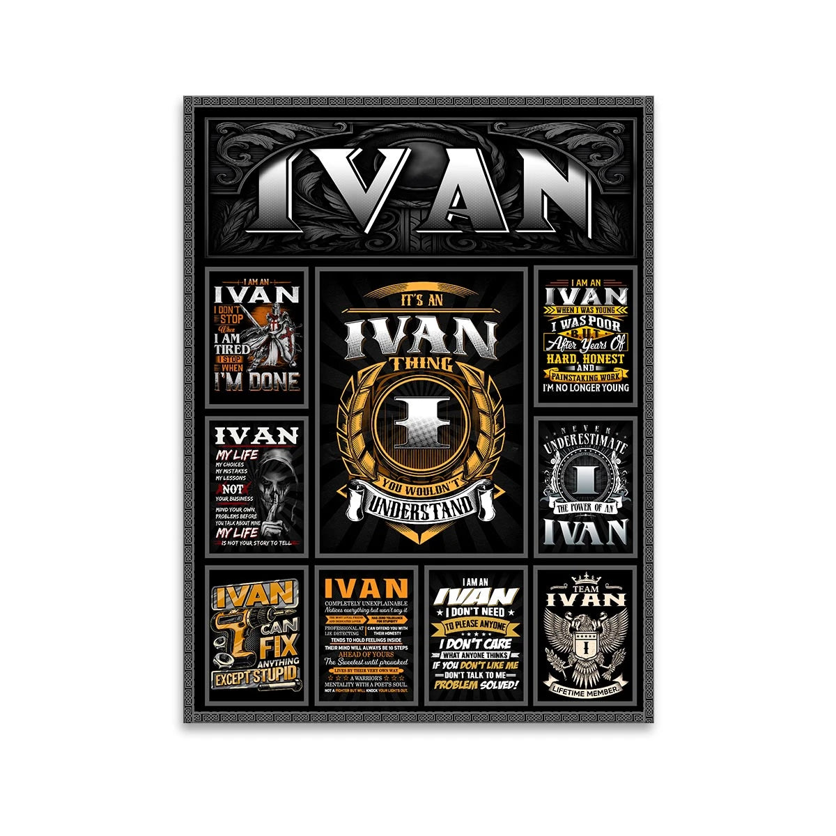 IVAN Personalized Sponge Floor Mat – Custom Printed Home Decor 13K1-AR2