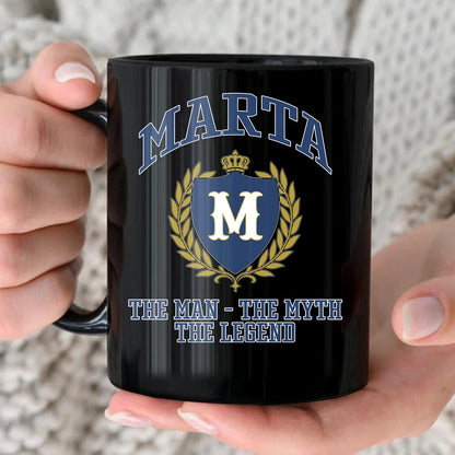 The Man The Myth The Legend Blue And Yellow Logo Mug MARTA 13K1 MG24
