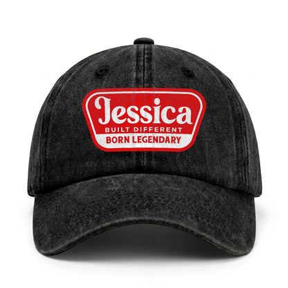 Built Different Born Legendary Red Logo Washed Cap JESSICA 13K1 C63PF
