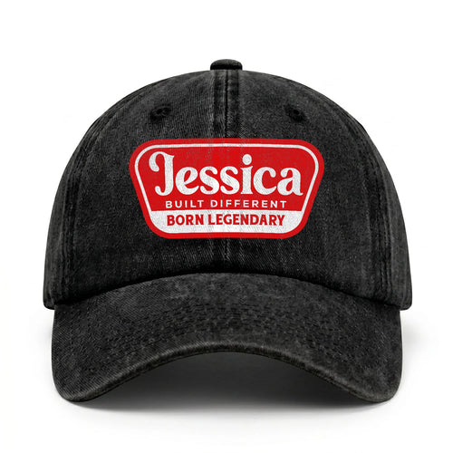 Built Different Born Legendary Red Logo Washed Cap JESSICA 13K1 C63PF