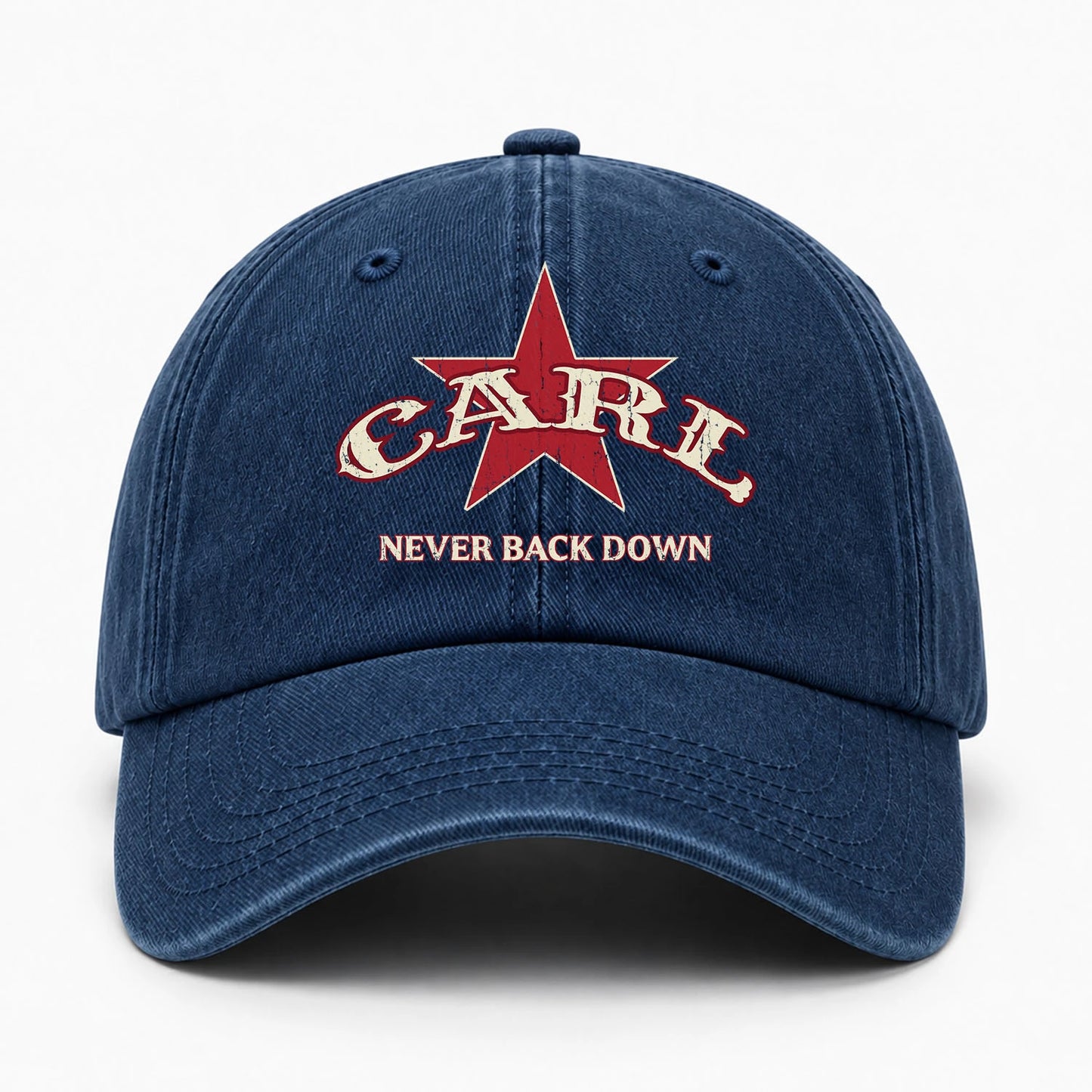 Never Back Down Western Blue Denim Cap CARL 13K1 C61PF
