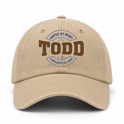 Hated By Many Confronted By None Washed Cap TODD 13K1 C36PF