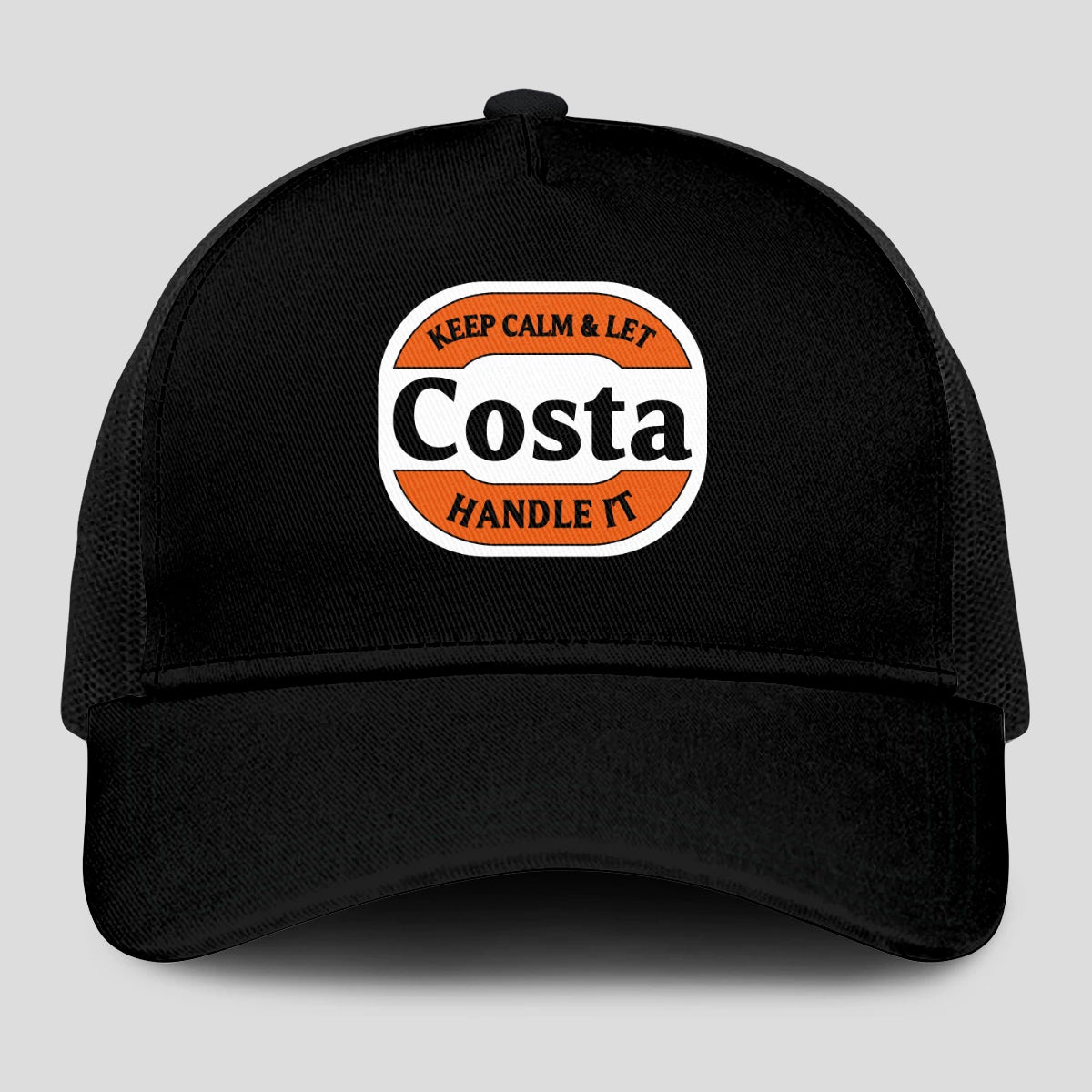 Keep Calm & Let Your Name Handle It Black Mesh Cap COSTA 13K1 C199PF