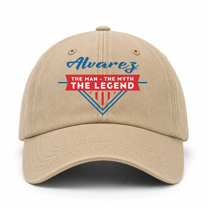 The Man The Myth The Legend Logo Washed Cap ALVAREZ 13K1 C37PF
