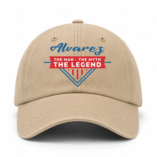 The Man The Myth The Legend Logo Washed Cap ALVAREZ 13K1 C37PF