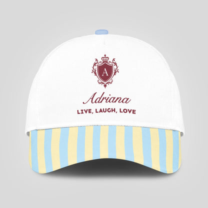 Live Laugh Love Blue And Yellow Luxury Cap ADRIANA 13K1 C121PF