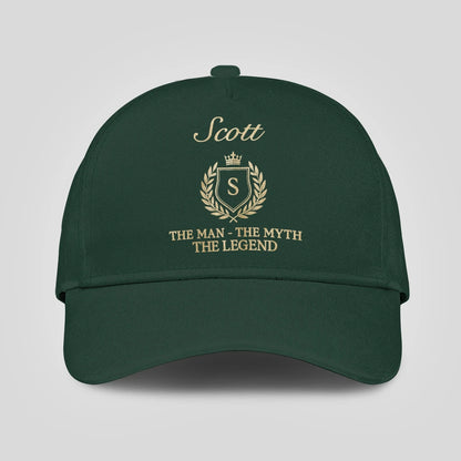 The Man The Myth The Legend Crest Forest Green Cap SCOTT 13K1 C159PF