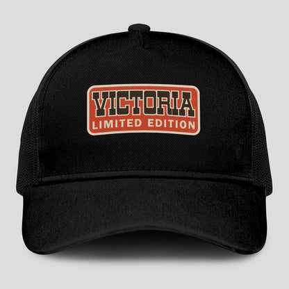 Limited Edition Red Logo Black Mesh Cap VICTORIA 13K1 C215PF