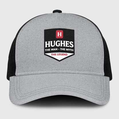 The Man The Myth The Legend Gray Mesh Cap HUGHES 13K1 C189PF