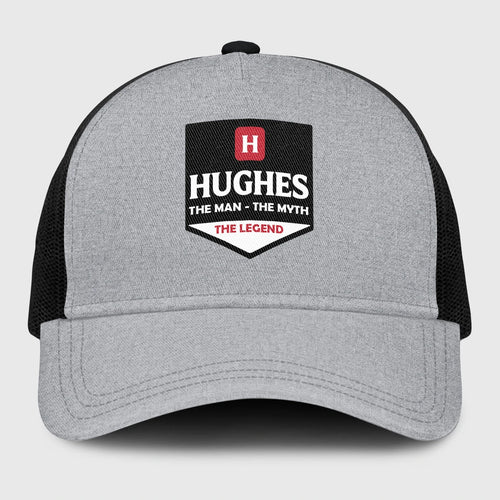 The Man The Myth The Legend Gray Mesh Cap HUGHES 13K1 C189PF
