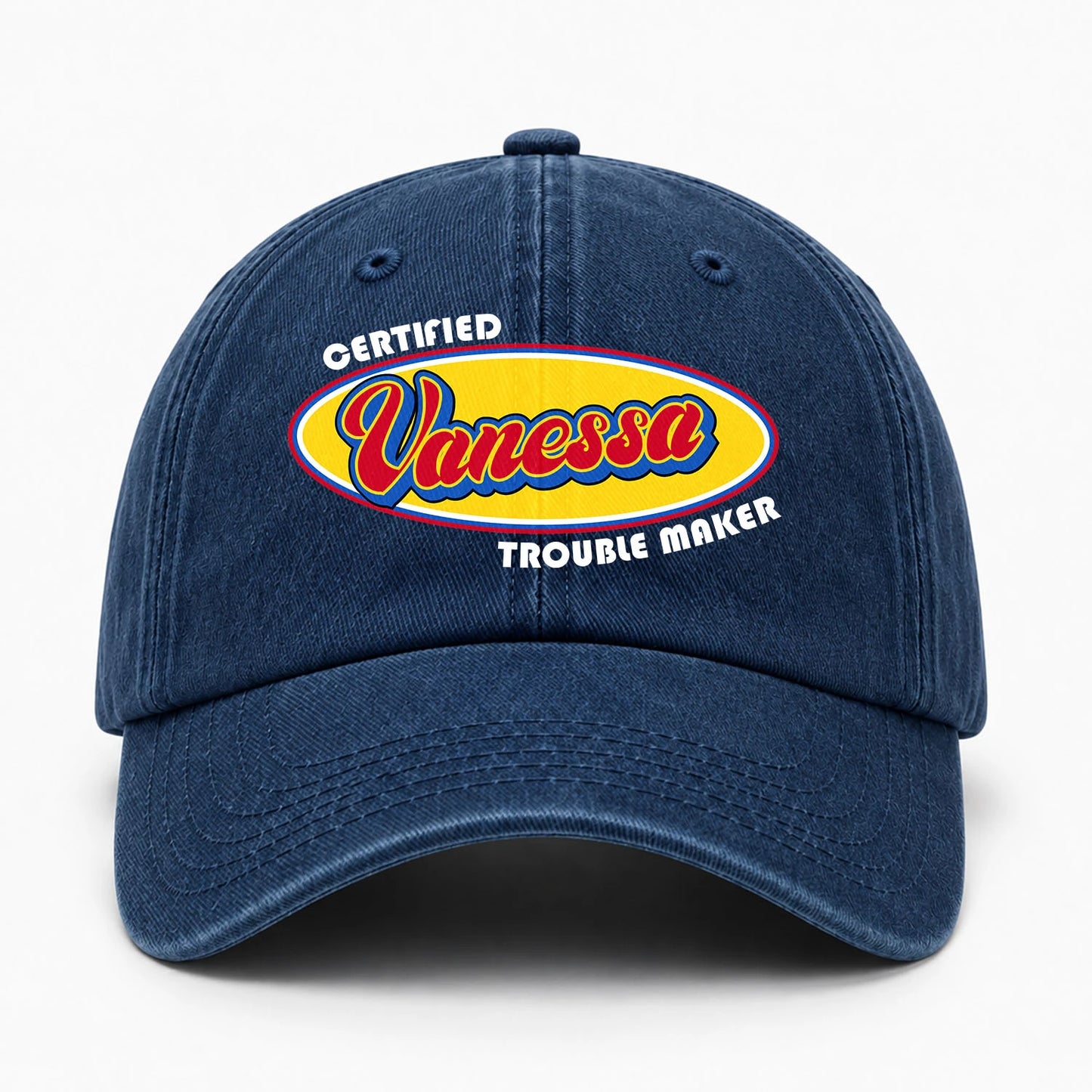 Certified Your Name Trouble Maker Washed Cap VANESSA 13K1 C73PF