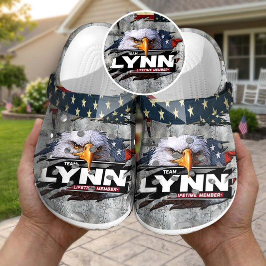 LYNN 13K1-CR1 Personalized Name Clogs "Team Lifetime Member"