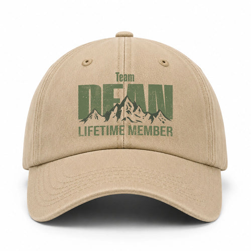 Team Your Name Lifetime Member Mountain Cap DEAN 13K1 C58PF