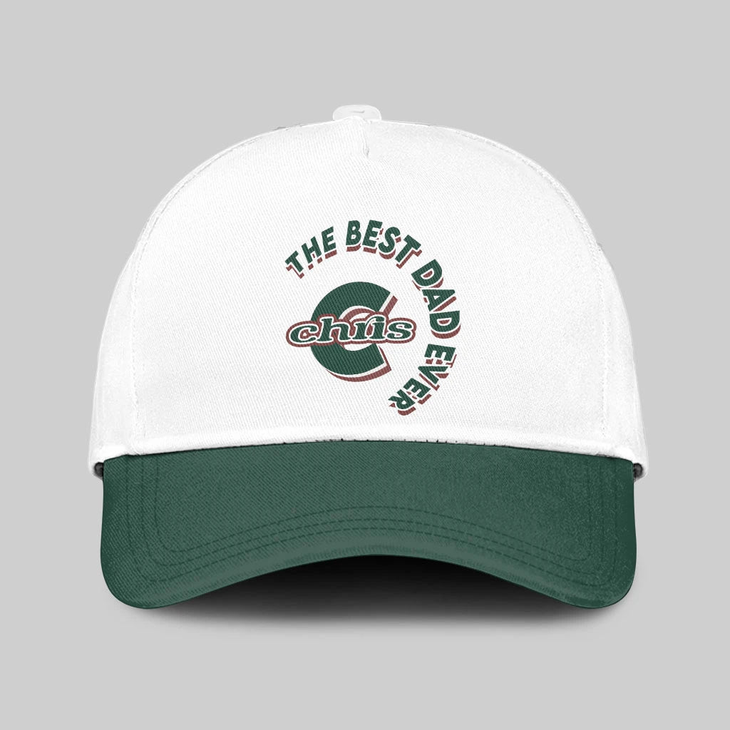 The Best Dad Ever Custom Name Cap CHRIS 13K1 C35PF