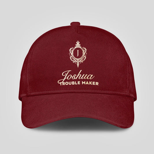 Trouble Maker Funny Royal Burgundy Cap JOSHUA 13K1 C158PF