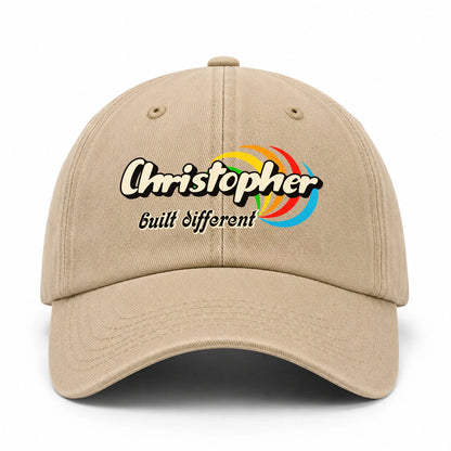 Your Name Built Different Retro Washed Cap CHRISTOPHER 13K1 C55PF