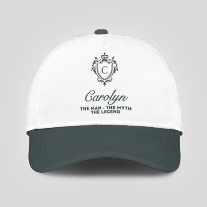 The Man The Myth The Legend Elegant Gray And White Cap CAROLYN 13K1 C170PF