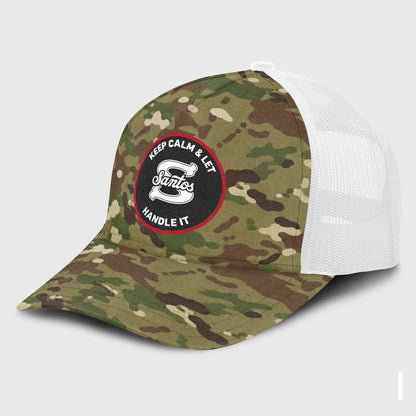 Keep Calm & Let Your Name Handle It Camo Mesh Cap SANTOS 13K1 C209PF